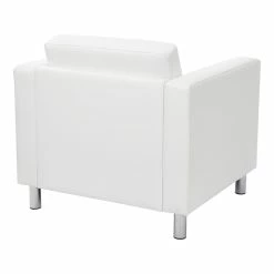 Cheap ❤️ Office Star Pacific Armchair In Dillon Snow White Vinyl Fabric 🎁 -Guest Chairs Sales 2204895 3 L