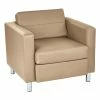 Wholesale 🔔 Office Star Pacific Armchair In Dillon Buff Cream Vinyl Fabric 🔔