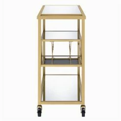 Best Pirce โ๏ธ Benjara 16" Rectangular Transitional Metal Serving Cart With Stemware In Gold ๐ 8 Best Pirce โ๏ธ Benjara 16" Rectangular Transitional Metal Serving Cart With Stemware In Gold ๐ -Guest Chairs Sales 2206736 2 L