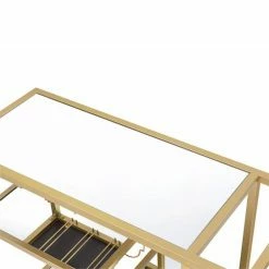 Best Pirce โ๏ธ Benjara 16" Rectangular Transitional Metal Serving Cart With Stemware In Gold ๐ 9 Best Pirce โ๏ธ Benjara 16" Rectangular Transitional Metal Serving Cart With Stemware In Gold ๐ -Guest Chairs Sales 2206736 3 L