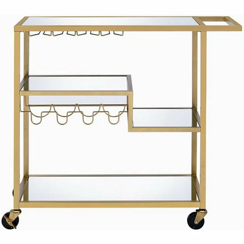 Best Pirce โ๏ธ Benjara 16" Rectangular Transitional Metal Serving Cart With Stemware In Gold ๐ 1 Best Pirce โ๏ธ Benjara 16" Rectangular Transitional Metal Serving Cart With Stemware In Gold ๐