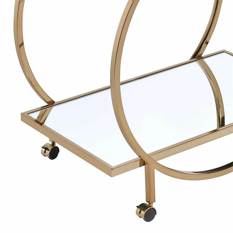 Best reviews of ✨ Benjara 19" Metal Serving Cart With Tubular Angled Handles In Gold And Clear 🤩 3 Best reviews of ✨ Benjara 19" Metal Serving Cart With Tubular Angled Handles In Gold And Clear 🤩 - Image 3