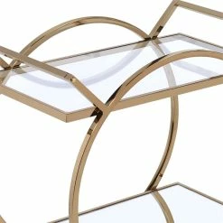 Best reviews of ✨ Benjara 19" Metal Serving Cart With Tubular Angled Handles In Gold And Clear 🤩 9 Best reviews of ✨ Benjara 19" Metal Serving Cart With Tubular Angled Handles In Gold And Clear 🤩 -Guest Chairs Sales 2207425 3 L