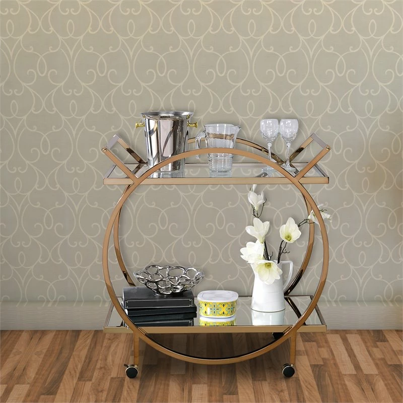 Best reviews of ✨ Benjara 19" Metal Serving Cart With Tubular Angled Handles In Gold And Clear 🤩 5 Best reviews of ✨ Benjara 19" Metal Serving Cart With Tubular Angled Handles In Gold And Clear 🤩 - Image 5