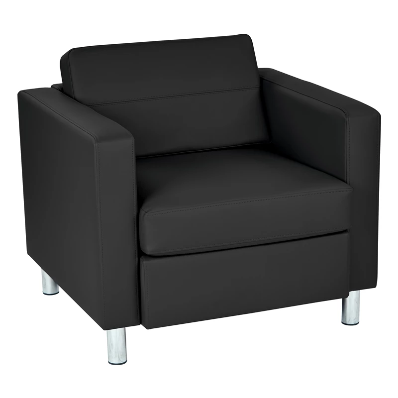 Best Pirce ๐ Pacific Armchair In Dillon Black Vinyl By Office Star ๐ฅฐ 1 Best Pirce ๐ Pacific Armchair In Dillon Black Vinyl By Office Star ๐ฅฐ