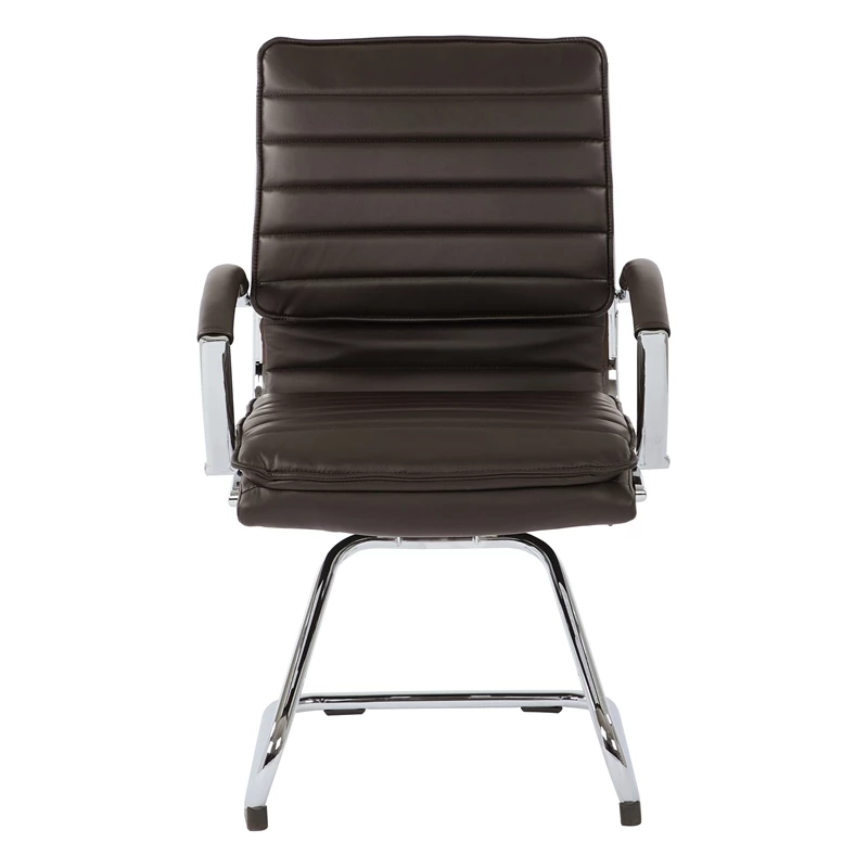 Flash Sale ๐ Office Star Guest Faux Leather Chair In Espresso With Chrome Base ๐งจ 3 Flash Sale ๐ Office Star Guest Faux Leather Chair In Espresso With Chrome Base ๐งจ - Image 3