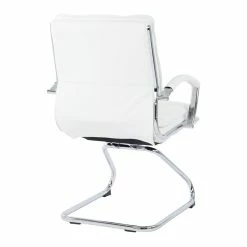 Outlet ๐ฅ Office Star Guest Faux Leather Chair In White With Chrome Base โญ 9 Outlet ๐ฅ Office Star Guest Faux Leather Chair In White With Chrome Base โญ -Guest Chairs Sales 2209432 4 L