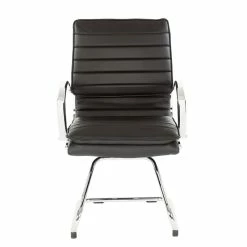 Cheapest ⭐ Office Star Guest Faux Leather Chair In Black With Chrome Base 🔥 -Guest Chairs Sales 2209491 2 L