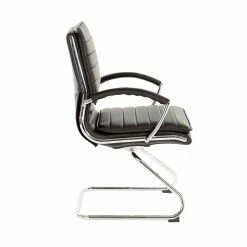 Cheapest ⭐ Office Star Guest Faux Leather Chair In Black With Chrome Base 🔥 -Guest Chairs Sales 2209491 3 L