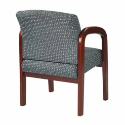 Outlet ✨ Office Star Visitor's Chair In Ash Fabric With Cherry Finish Wood And Thick Padded Seat 🎉 -Guest Chairs Sales 2211268 2 L