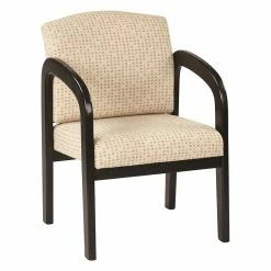 Coupon π― Office Star Guest Chair In Luna Cream Faux Leather With Espresso Finish Leg π