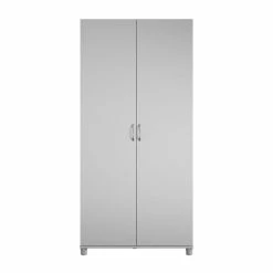 Best reviews of 🔔 Ameriwood Home SystemBuild Lonn 36" Utility Storage Cabinet In Dove Gray 🔥 -Guest Chairs Sales 2216359 6 L