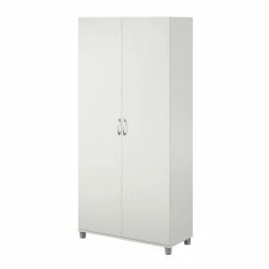 Discount 🤩 Ameriwood Home SystemBuild Lonn 36" Utility Storage Cabinet In White 🎉