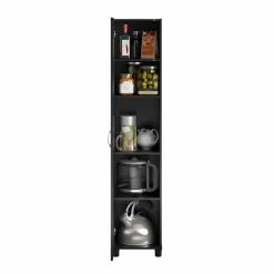 Discount 💯 Ameriwood Home SystemBuild Lonn 16" Utility Storage Cabinet In Black 🧨 -Guest Chairs Sales 2216363 9 L