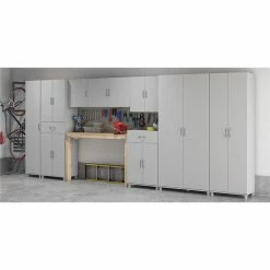 New 👏 Ameriwood Home SystemBuild Lonn 24" Wall Cabinet In Dove Gray 🎁 -Guest Chairs Sales 2216368 5 L