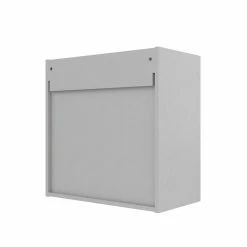New 👏 Ameriwood Home SystemBuild Lonn 24" Wall Cabinet In Dove Gray 🎁 -Guest Chairs Sales 2216368 8 L