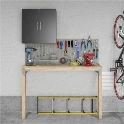 Flash Sale 😀 Ameriwood Home SystemBuild Lonn 24" Wall Cabinet In Black 💯 -Guest Chairs Sales 2216369 3 L