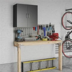 Flash Sale 😀 Ameriwood Home SystemBuild Lonn 24" Wall Cabinet In Black 💯 -Guest Chairs Sales 2216369 4 L