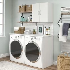 Buy 😉 Ameriwood Home SystemBuild Lonn 24" Wall Cabinet In White 🎁 -Guest Chairs Sales 2216370 2 L