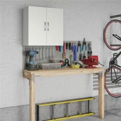 Buy 😉 Ameriwood Home SystemBuild Lonn 24" Wall Cabinet In White 🎁 -Guest Chairs Sales 2216370 4 L