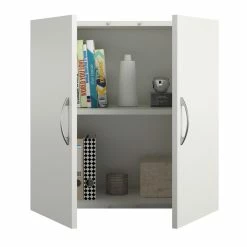 Buy 😉 Ameriwood Home SystemBuild Lonn 24" Wall Cabinet In White 🎁 -Guest Chairs Sales 2216370 9 L