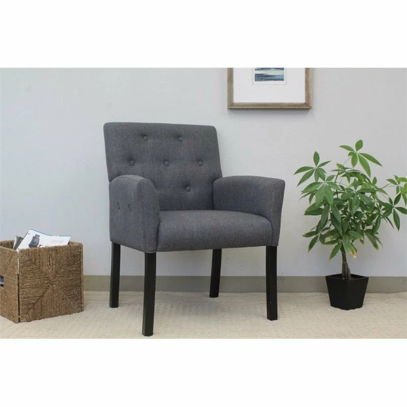 New ๐ฅ Scranton & Co Button-tufted Accent Chair In Slate Gray โ 2 New ๐ฅ Scranton & Co Button-tufted Accent Chair In Slate Gray โ - Image 2