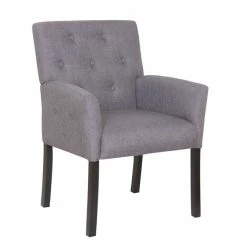 New 🔥 Scranton & Co Button-tufted Accent Chair In Slate Gray ⌛