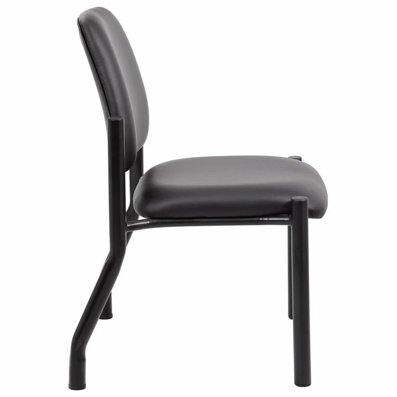 Deals ๐ Scranton & Co Faux Leather Guest Chair In Black ๐ 4 Deals ๐ Scranton & Co Faux Leather Guest Chair In Black ๐ - Image 4