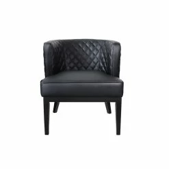 Buy 🤩 Scranton & Co Quilted Accent Chair In Black 🎁 -Guest Chairs Sales 2226332 5 L