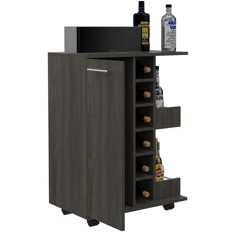 Top 10 β Pemberly Row Bar Cart Cabinet With 6-Cubbies And 2-Shelves In Espresso π 4 Top 10 β Pemberly Row Bar Cart Cabinet With 6-Cubbies And 2-Shelves In Espresso π - Image 4