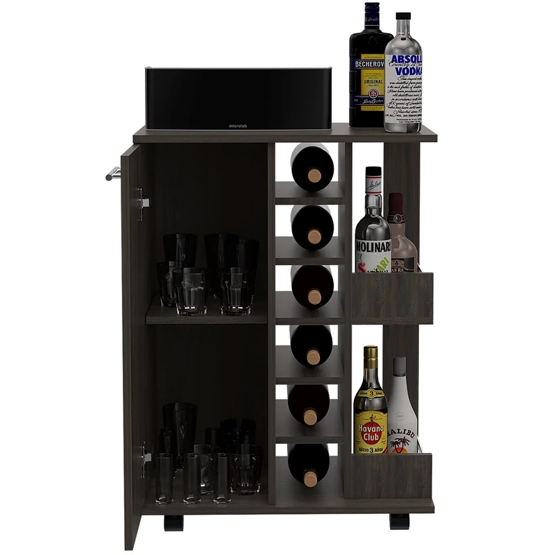 Top 10 β Pemberly Row Bar Cart Cabinet With 6-Cubbies And 2-Shelves In Espresso π 11 Top 10 β Pemberly Row Bar Cart Cabinet With 6-Cubbies And 2-Shelves In Espresso π - Image 11