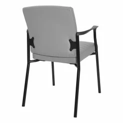 Cheap 🔔 Office Star Guest Chair In Charcoal Gray Faux Leather With Black Frame ⭐ -Guest Chairs Sales 2228007 4 L