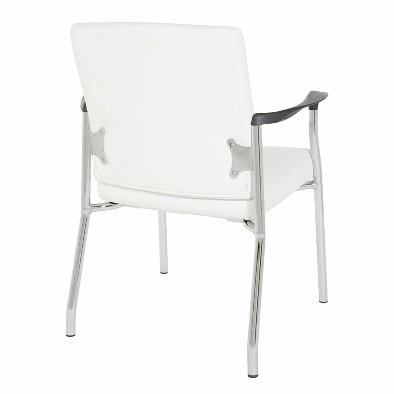 Hot Sale ๐ฏ Office Star Guest Chair In White Faux Leather With Chrome Frame โ๏ธ 5 Hot Sale ๐ฏ Office Star Guest Chair In White Faux Leather With Chrome Frame โ๏ธ - Image 5