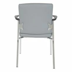 Promo 🤩 Office Star Guest Chair In Charcoal Gray Faux Leather With Chrome Frame 👍 -Guest Chairs Sales 2228767 3 L
