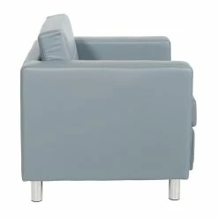 Cheap 🛒 OSP Home Furnishings Pacific Armchair In Charcoal Gray Faux Leather 🤩 -Guest Chairs Sales 2229776 2 L