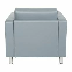 Cheap 🛒 OSP Home Furnishings Pacific Armchair In Charcoal Gray Faux Leather 🤩 -Guest Chairs Sales 2229776 3 L