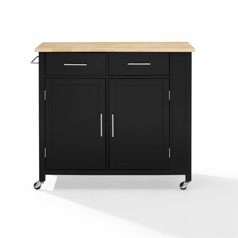Deals β Crosley Furniture Savannah Wood Top Drop Leaf Kitchen Island/Cart In Black π 4 Deals β Crosley Furniture Savannah Wood Top Drop Leaf Kitchen Island/Cart In Black π - Image 4