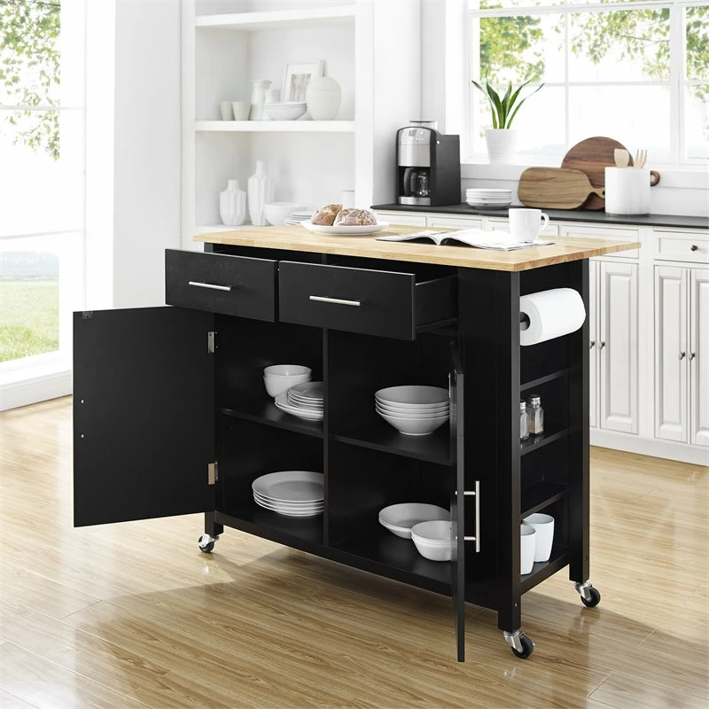 Deals β Crosley Furniture Savannah Wood Top Drop Leaf Kitchen Island/Cart In Black π 11 Deals β Crosley Furniture Savannah Wood Top Drop Leaf Kitchen Island/Cart In Black π - Image 11