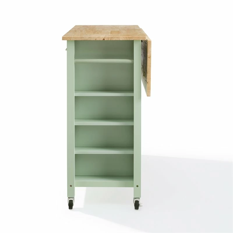 Budget π₯ Crosley Furniture Savannah Wood Top Drop Leaf Kitchen Island/Cart In Mint Green β€οΈ 3 Budget π₯ Crosley Furniture Savannah Wood Top Drop Leaf Kitchen Island/Cart In Mint Green β€οΈ - Image 3