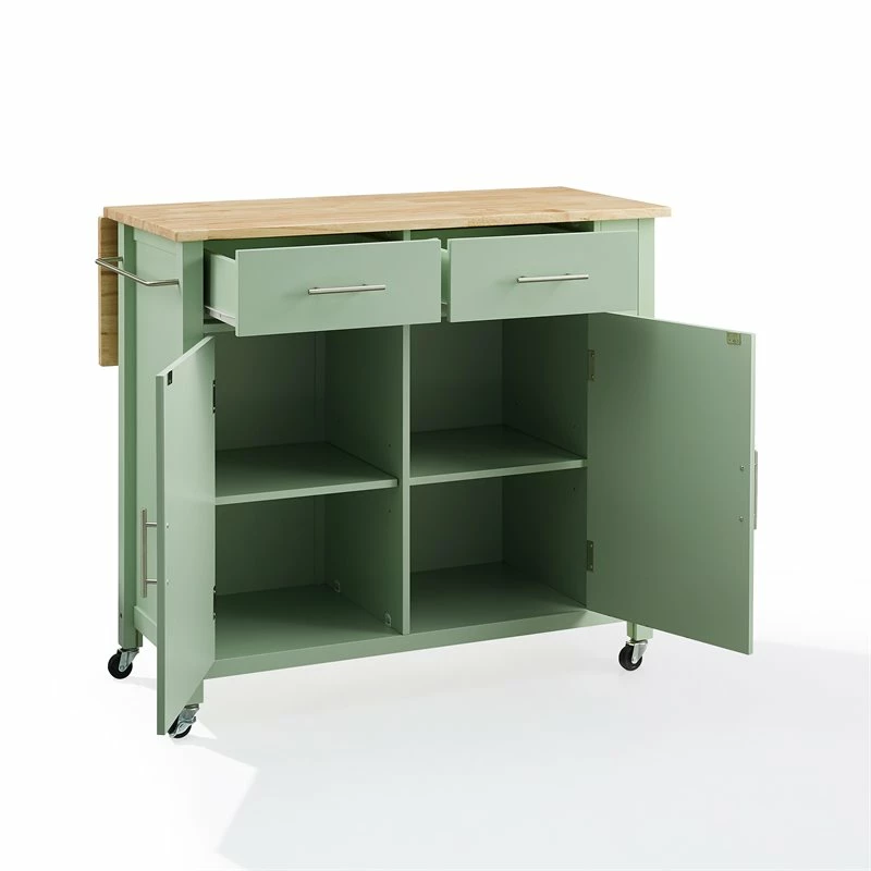 Budget π₯ Crosley Furniture Savannah Wood Top Drop Leaf Kitchen Island/Cart In Mint Green β€οΈ 17 Budget π₯ Crosley Furniture Savannah Wood Top Drop Leaf Kitchen Island/Cart In Mint Green β€οΈ - Image 17