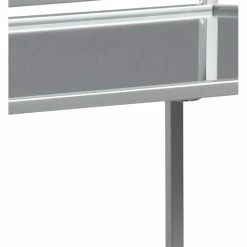 Promo 😉 Benzara Octagonal Metal Bar Cart With Mirrored Top And Bottom In Silver 😀 -Guest Chairs Sales 2253508 1 L