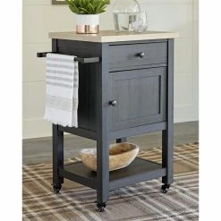 Cheapest ❤️ Ashley Furniture Boderidge Black Bar Cart 🛒 -Guest Chairs Sales 2256397 1 L