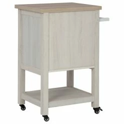 Cheapest ✔️ Ashley Furniture Boderidge Antique White Bar Cart 😉 -Guest Chairs Sales 2256398 04 L