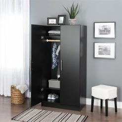 Top 10 ๐ Pemberly Row 32" Contemporary Wardrobe Cabinet In Black โจ 16 Top 10 ๐ Pemberly Row 32" Contemporary Wardrobe Cabinet In Black โจ -Guest Chairs Sales 2257355 6 L