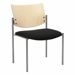 Deals ⌛ KFI Furniture KFI Evolve Guest Chair - Black Fabric - Natural Wood Back 👏