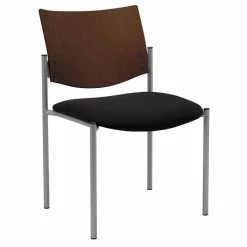 Best deal ✔️ KFI Furniture KFI Evolve Guest Chair - Black Fabric - Chocolate Wood Back ❤️
