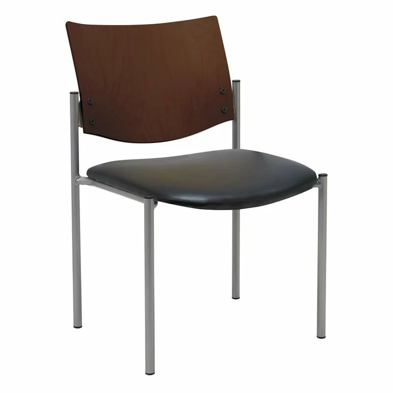 Deals ๐ KFI Furniture KFI Evolve Guest Chair - Black Vinyl - Chocolate Wood Back โ๏ธ 1 Deals ๐ KFI Furniture KFI Evolve Guest Chair - Black Vinyl - Chocolate Wood Back โ๏ธ
