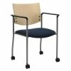 Top 10 ✔️ KFI Furniture KFI Evolve Guest Chair - Arms - Casters - Navy Fabric - Natural Fabric ⌛