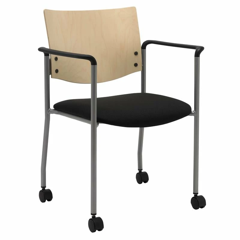 Deals ๐ฅฐ KFI Furniture KFI Evolve Guest Chair - Arms - Casters - Black Fabric - Natural Fabric ๐คฉ 1 Deals ๐ฅฐ KFI Furniture KFI Evolve Guest Chair - Arms - Casters - Black Fabric - Natural Fabric ๐คฉ