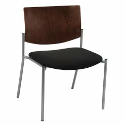 Best reviews of 🌟 KFI Furniture KFI Evolve Guest Chair - 400lb Capacity - Black Fabric - Chocolate Wood Back 🥰
